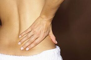 mas mababang sakit sa likod ng sintomas ng osteochondrosis